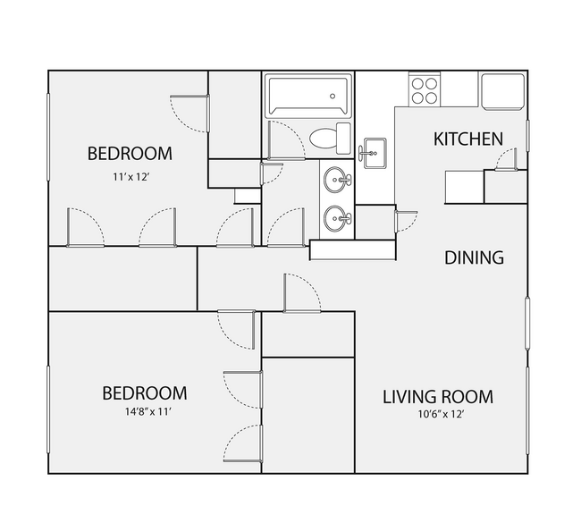 Floorplan - Oak Park Apartments