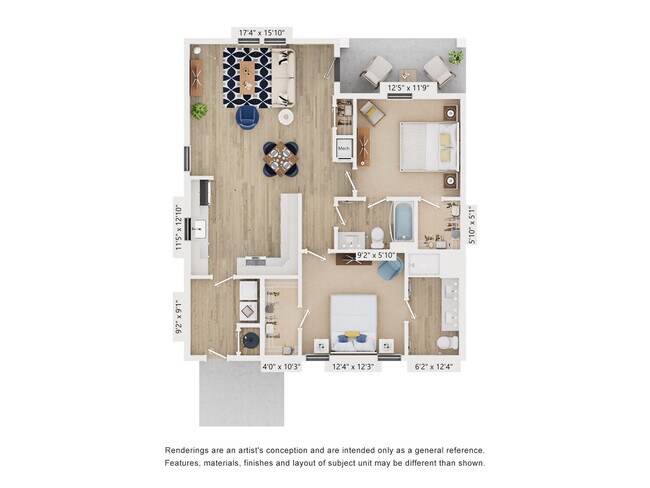 Floorplan - Hamlet at Avalon Park - Homes and Townhomes for Rent