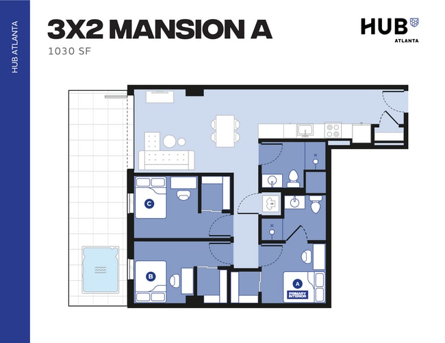 3x2 Mansion A - Hub Atlanta