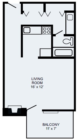 Studio - La Fonda Apartments