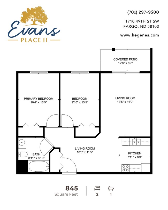 Floorplan - Evans Place Apartment Homes II