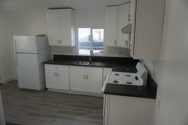 Fully remodeled kitchen with quartz countertop. Refrigerator and stove included - 224 W 84th St