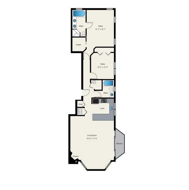 Floorplan - 1500 N Damen Apartments