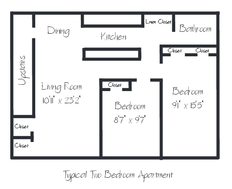 2BR/1BA - Montcalm Apartments