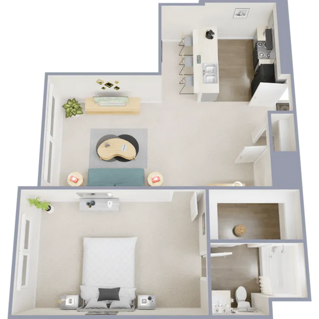 One bedroom, one bath, 535 square foot apartment - Signature at Promontory Pointe