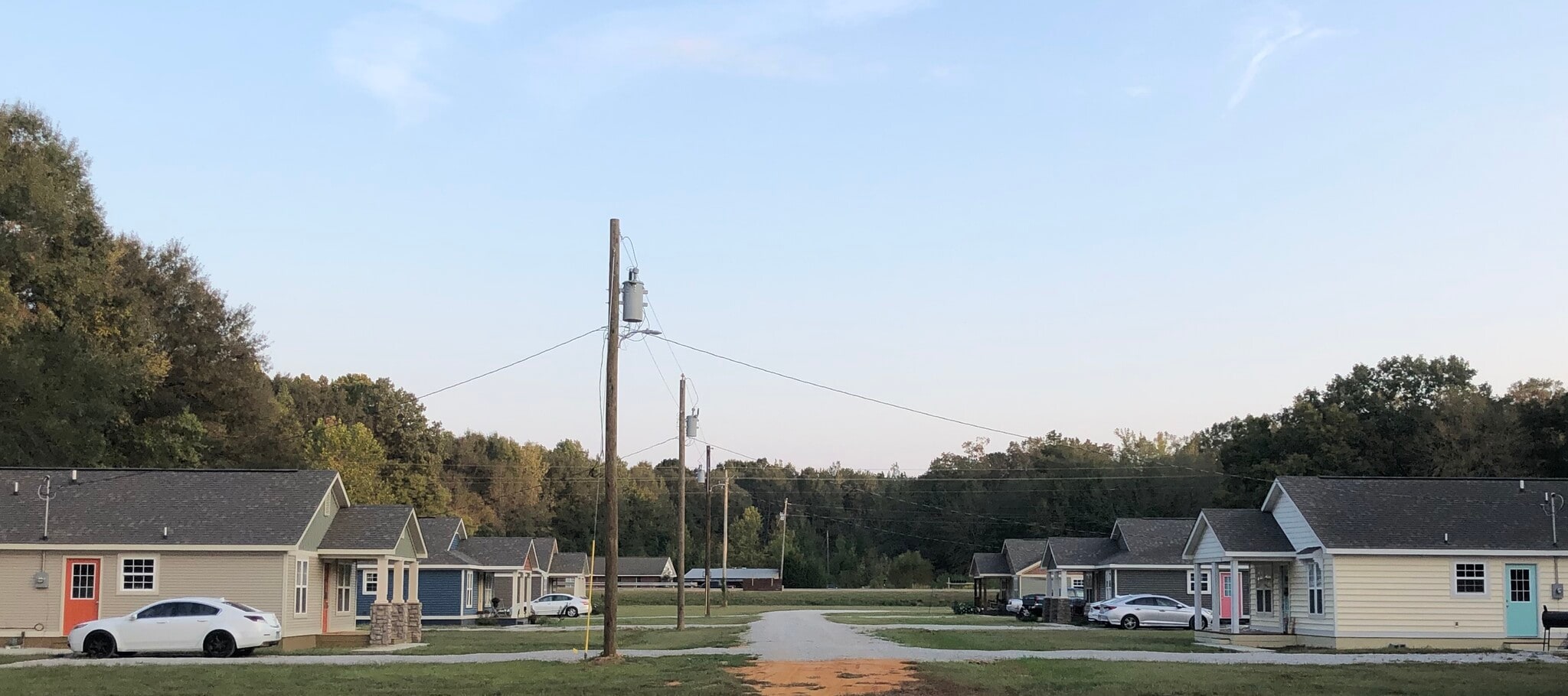 Back of neighborhood looking towards highway - 40 Villa Lane