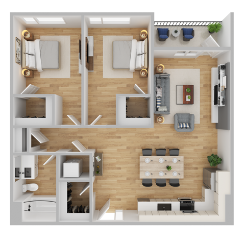 Arts Plaza 2 Bedroom 1 Bathroom - Arts Plaza