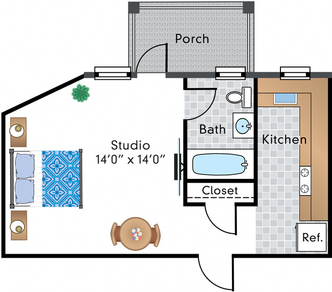 Floorplan - The Rodman Apartments