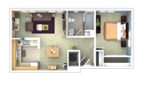 1BR/1BA - 34 North Apartments
