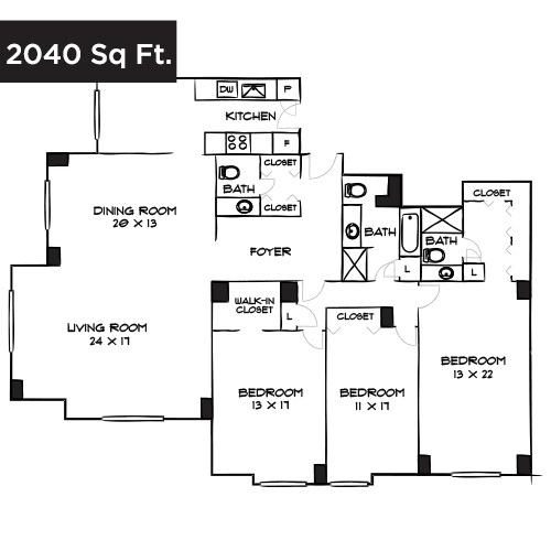 Floorplan - Willard Towers