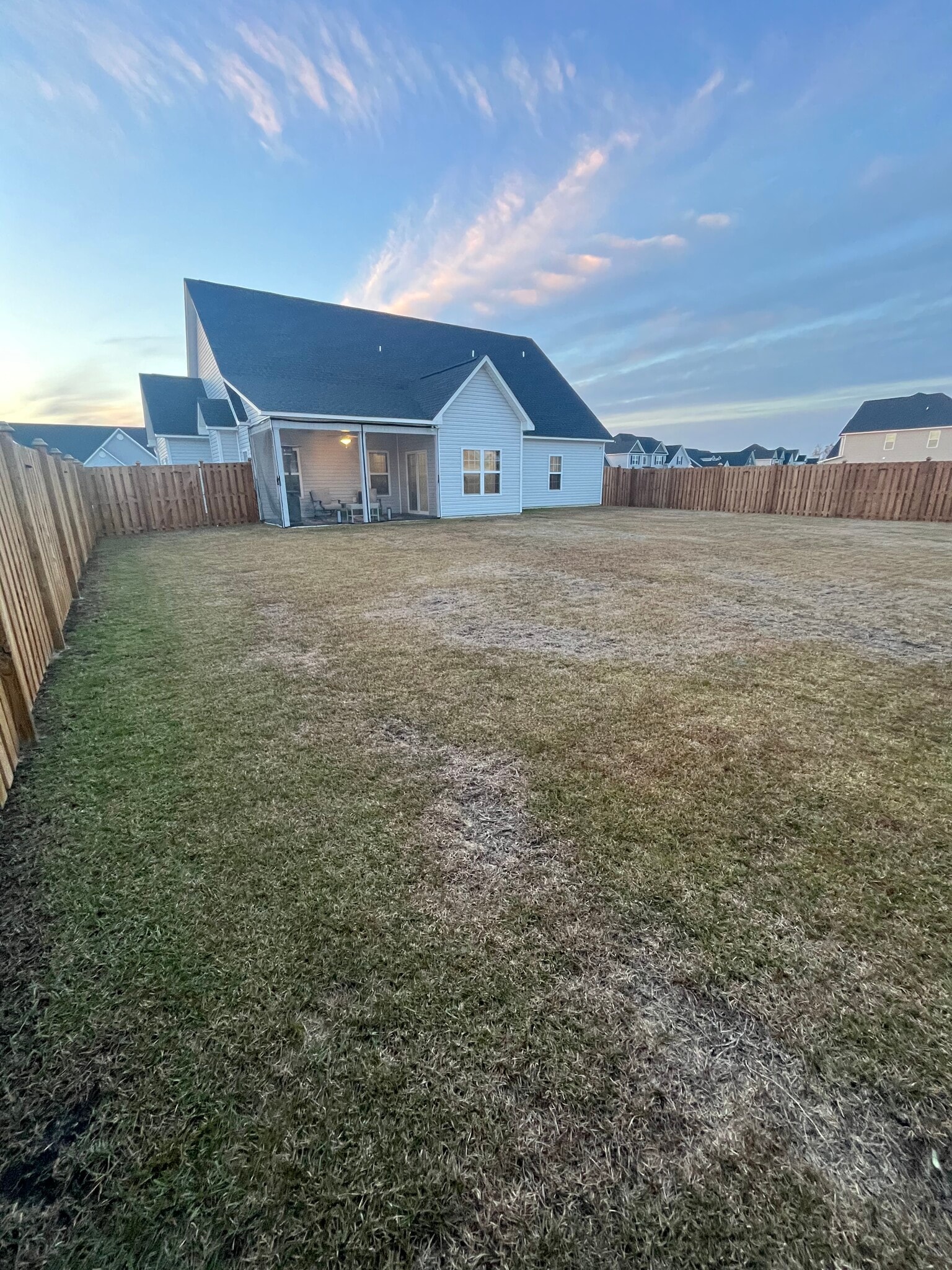 Privacy Fence Back Yard - 347 Water Wagon Trl