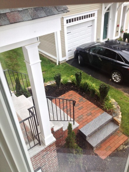 View of front steps from bay windows - 8 Murray Ave