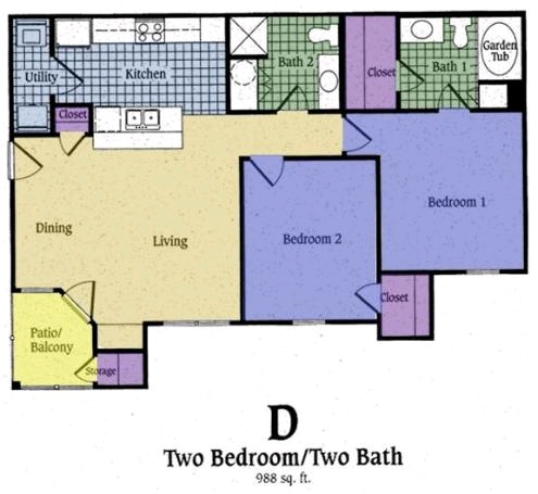 Plan D - Hazel Ridge Apartments