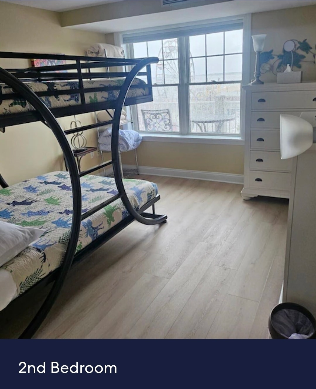 Second bedroom with full over full bunk bed - 1 E Grand Ave