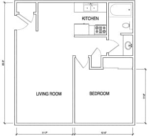 1BR/1BA - Windsong Court Apartments