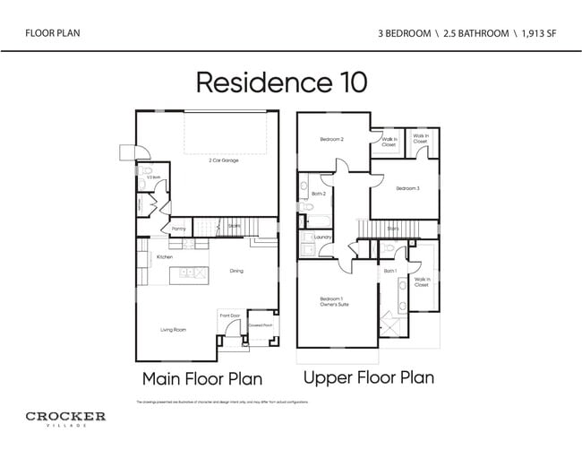 Floorplan - Crocker Village Single Family Homes