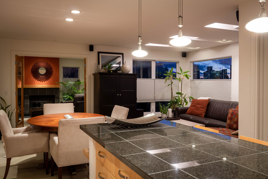 Custom lighting in living room, and wired for Dolby surround (speakers included) - 535 Summit Ave E