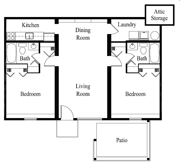 2BR/2BA - Ambergate Apartments