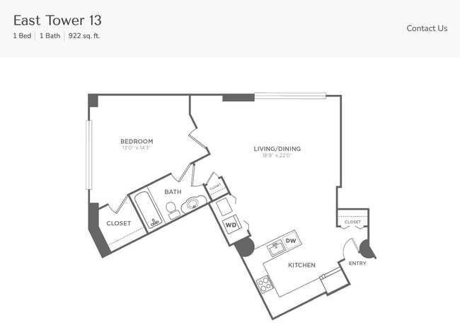 Floorplan - Residences at 1 Brown