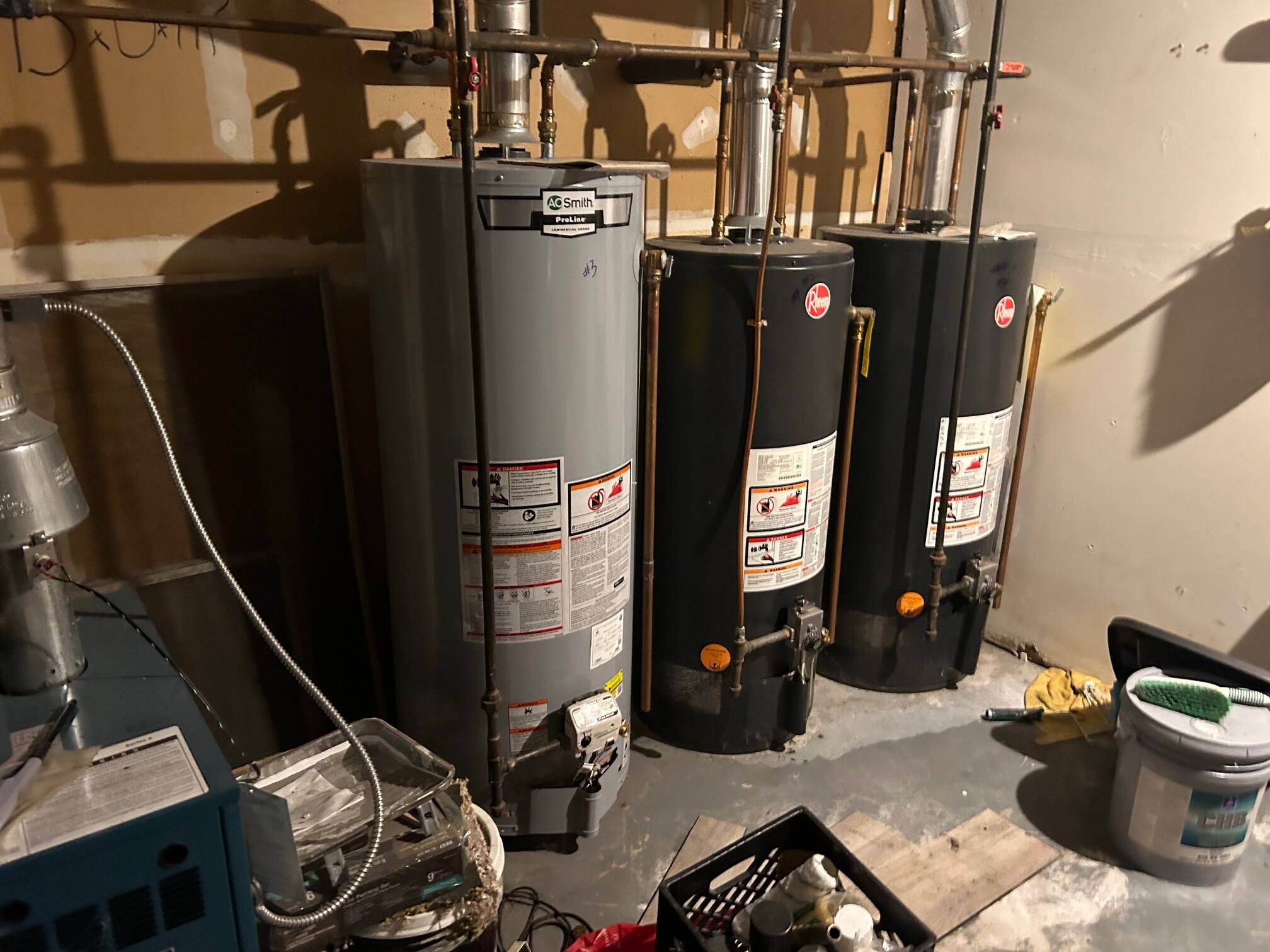 Water heaters for each apartment - 2432 Stevens Ave