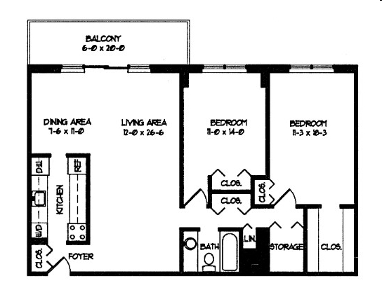 2BR/1BA - William Penn House