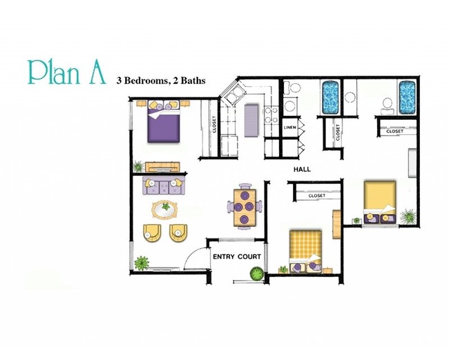 3BR/2BA - The Arches at Regional Center West Apartments