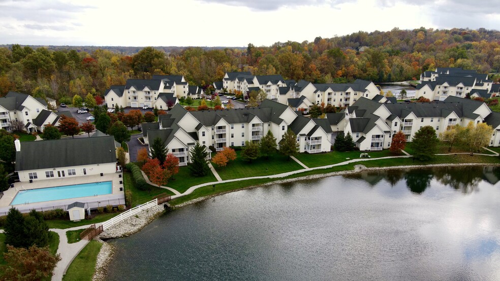 Aerial View Fall Colors - Aspen Lakes