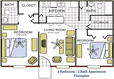 2BR/2BA - LeMans Sebring