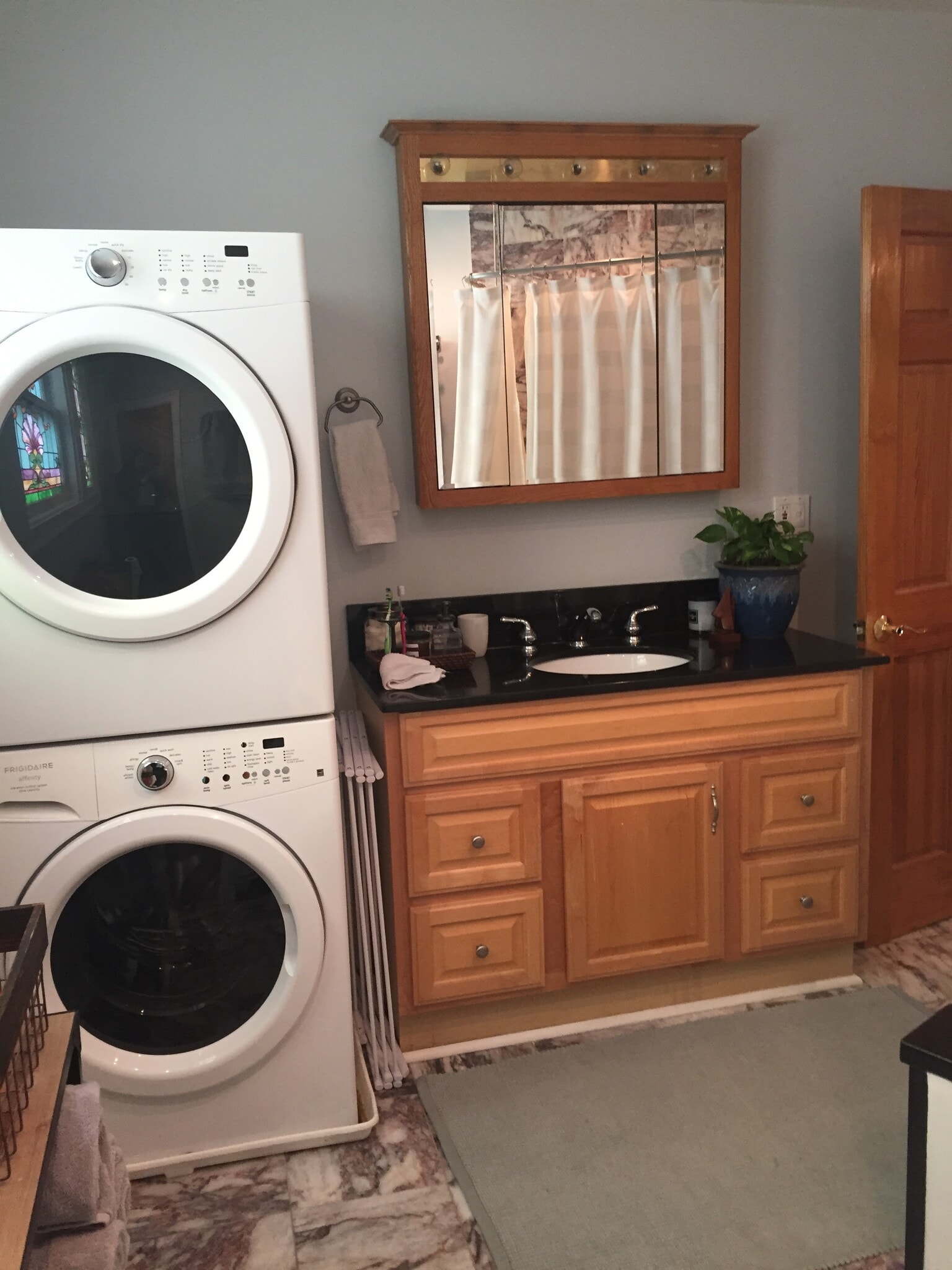 Bathroom #1 with washer & dryer - 707 College Ave
