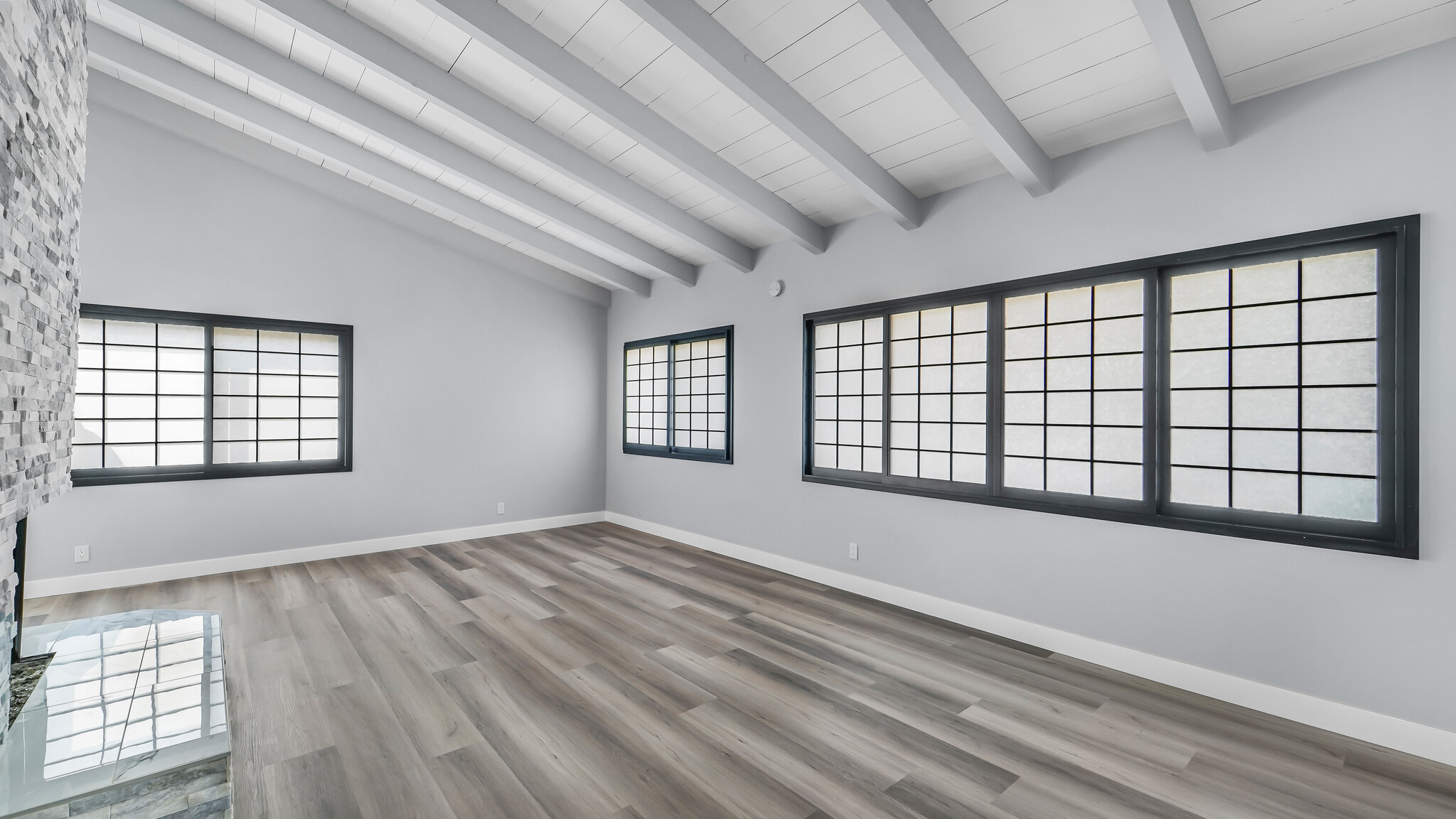 Living Room with Custom Shoji Screens - 5902 Blairstone Dr