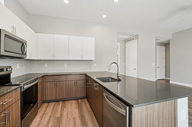 2B Kitchen view - The Flats at Jasper