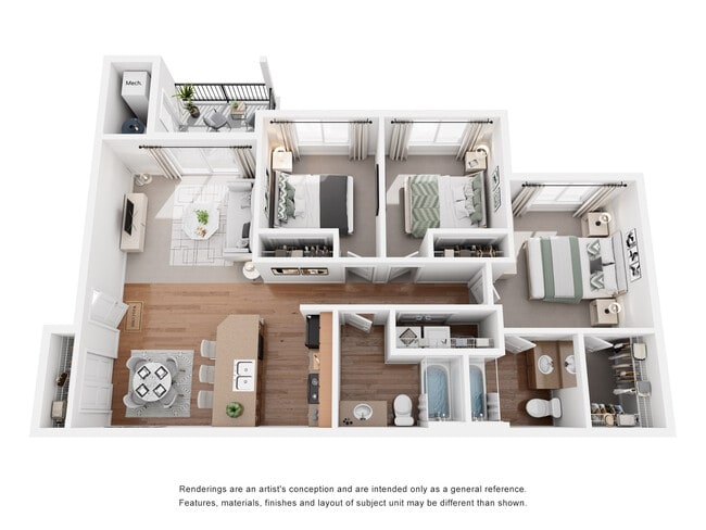 Mojave 3BR, 2BA - 1,107SF - Copper Square