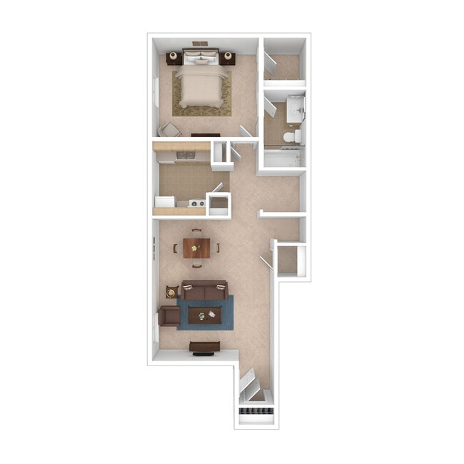 One Bedroom - 680 sq. ft. - Beechwood - Beechwood & Beechwood Terrace Apartments