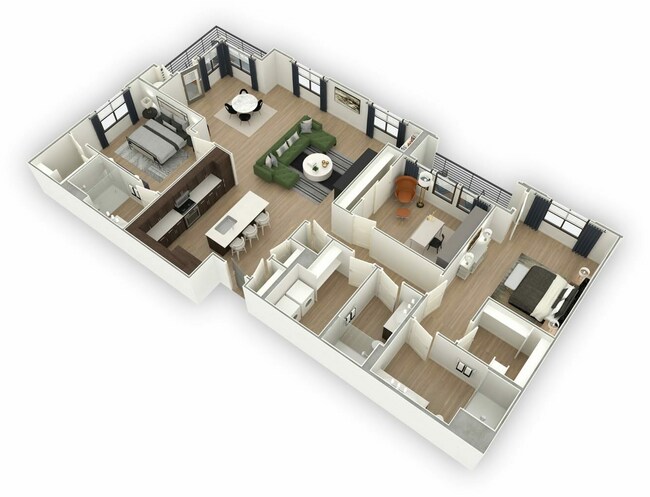 Floorplan - Lakeside Drive Apartments