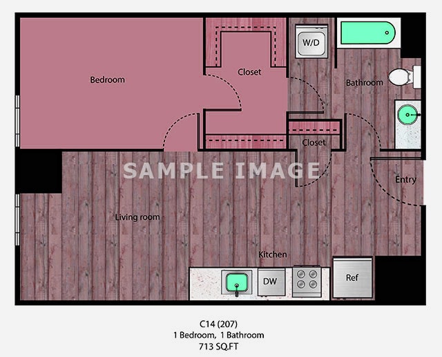 Floorplan - Lido Apartments - 3707 Motor Ave