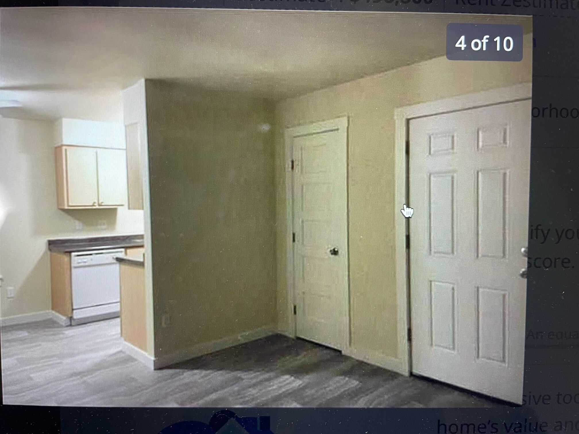 Entry door with closet into kitchen (this is actual Unit) - 5802 Tracy Lynn Ln