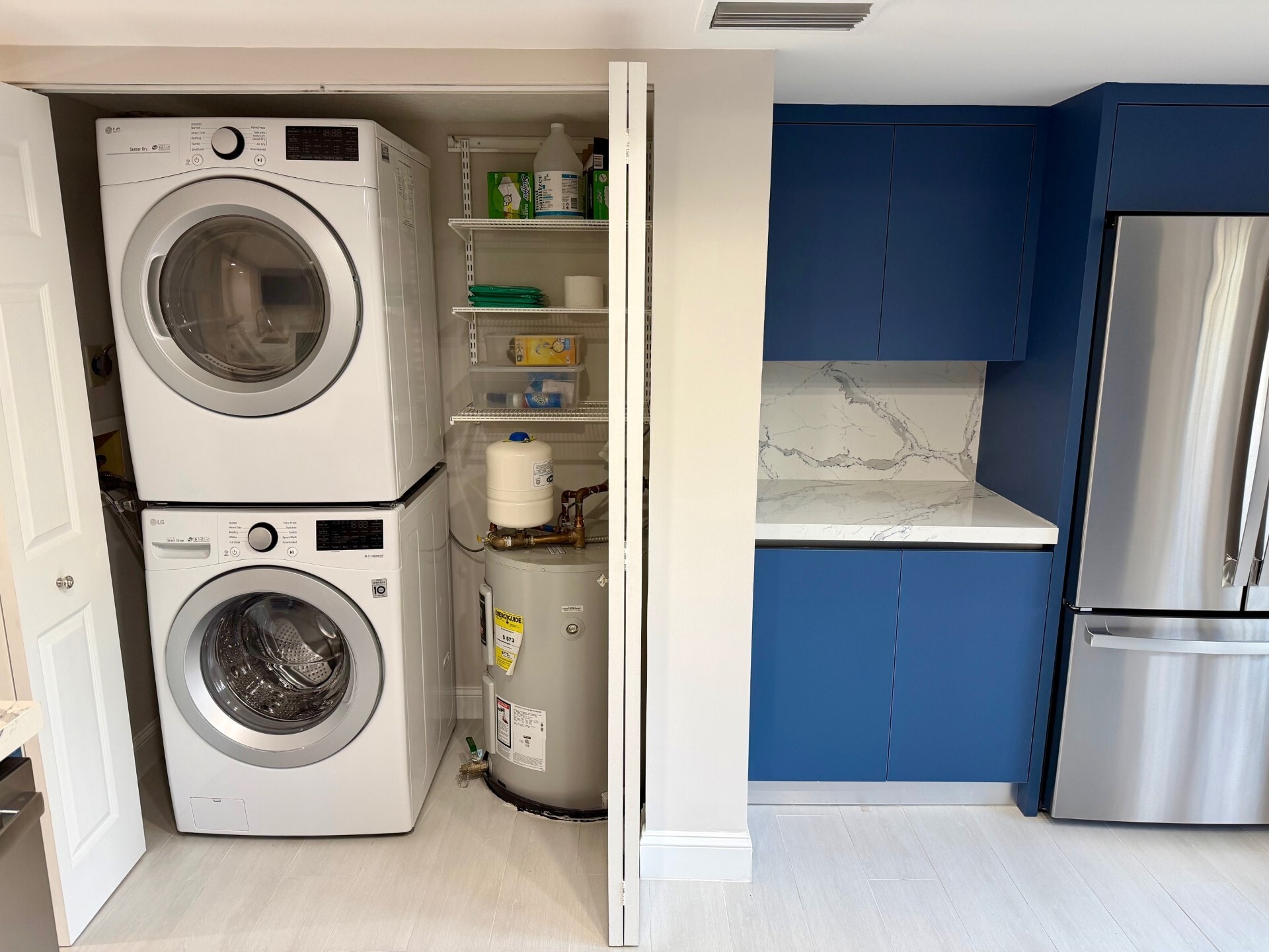 Washer and Dryer in Kitchen Closet - 603 S Dakota Ave