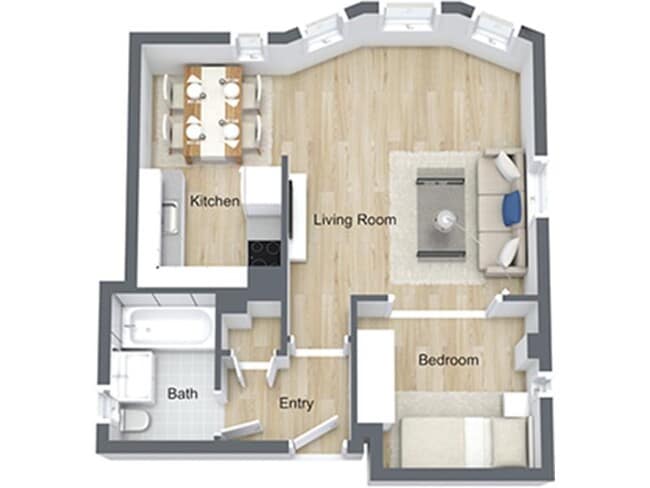 Floorplan - Nob Hill Place