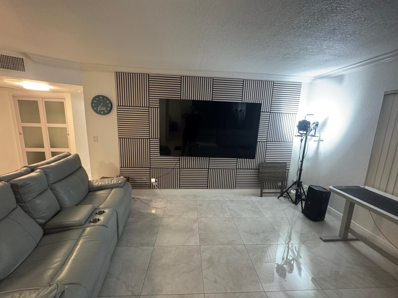 Cinema style Living room with leather lazy couches and working desk - 3888 Coral Tree Cir