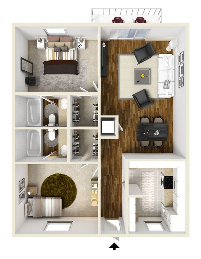 2 Bedroom / 2 Bath / 1000 Sq.Ft. - Old Taylor Place