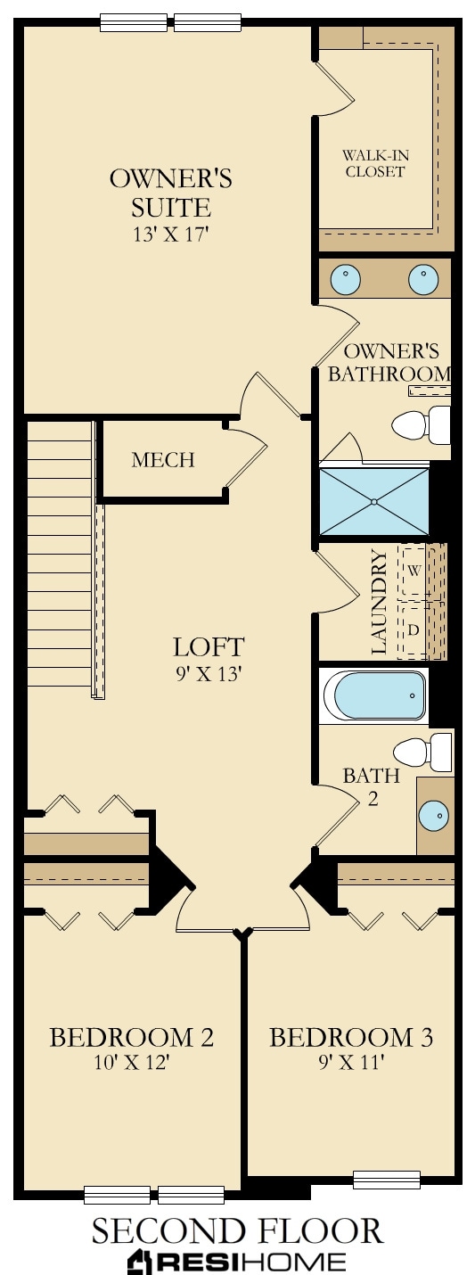 Floorplan - Spartina Cove Rental Homes
