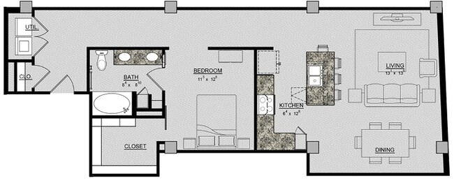 Floorplan - Magnolia Lofts on Vickery