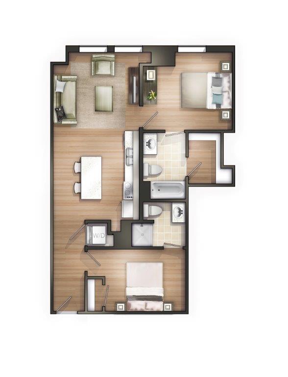 Floorplan - The Land Bank Loft Apartments