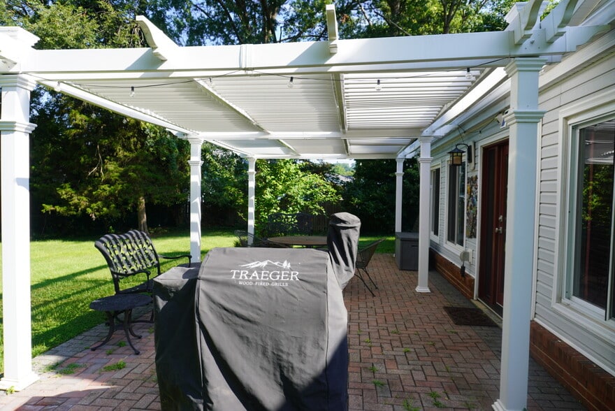 Backyard Lighted Pergola & Traeger Grill - 4712 Surry Pl