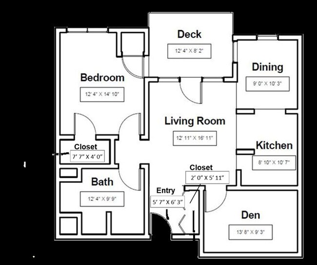 1 Bedroom + Den F - Kingsway Retirement Living