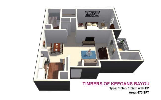 One Bed / One Bath - Timbers of Keegans Bayou