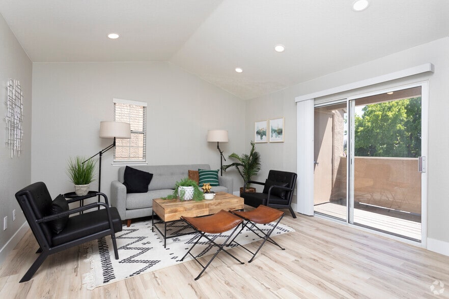 2 Bedroom - Living Room - The Marc at 1600