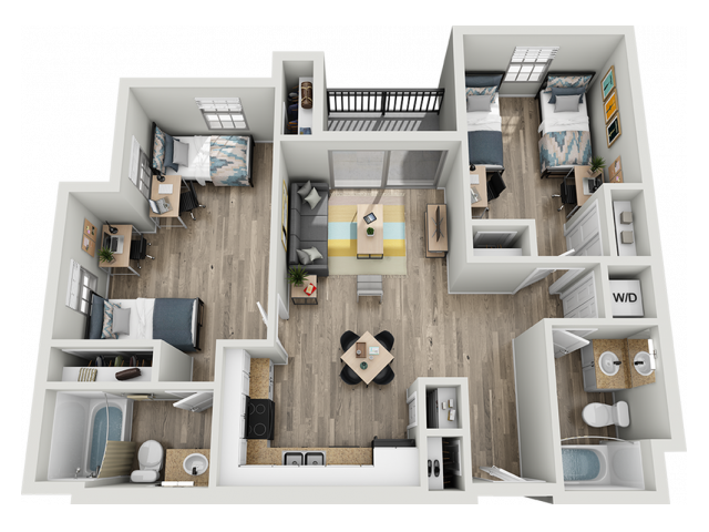 B1C 2 Bedroom 2 Bathroom - West 27th
