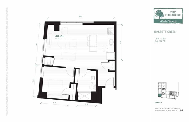 Floorplan - The Theodore Apartments 55+