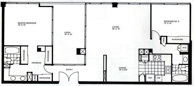 2BD/2BR - Iolani Court Plaza